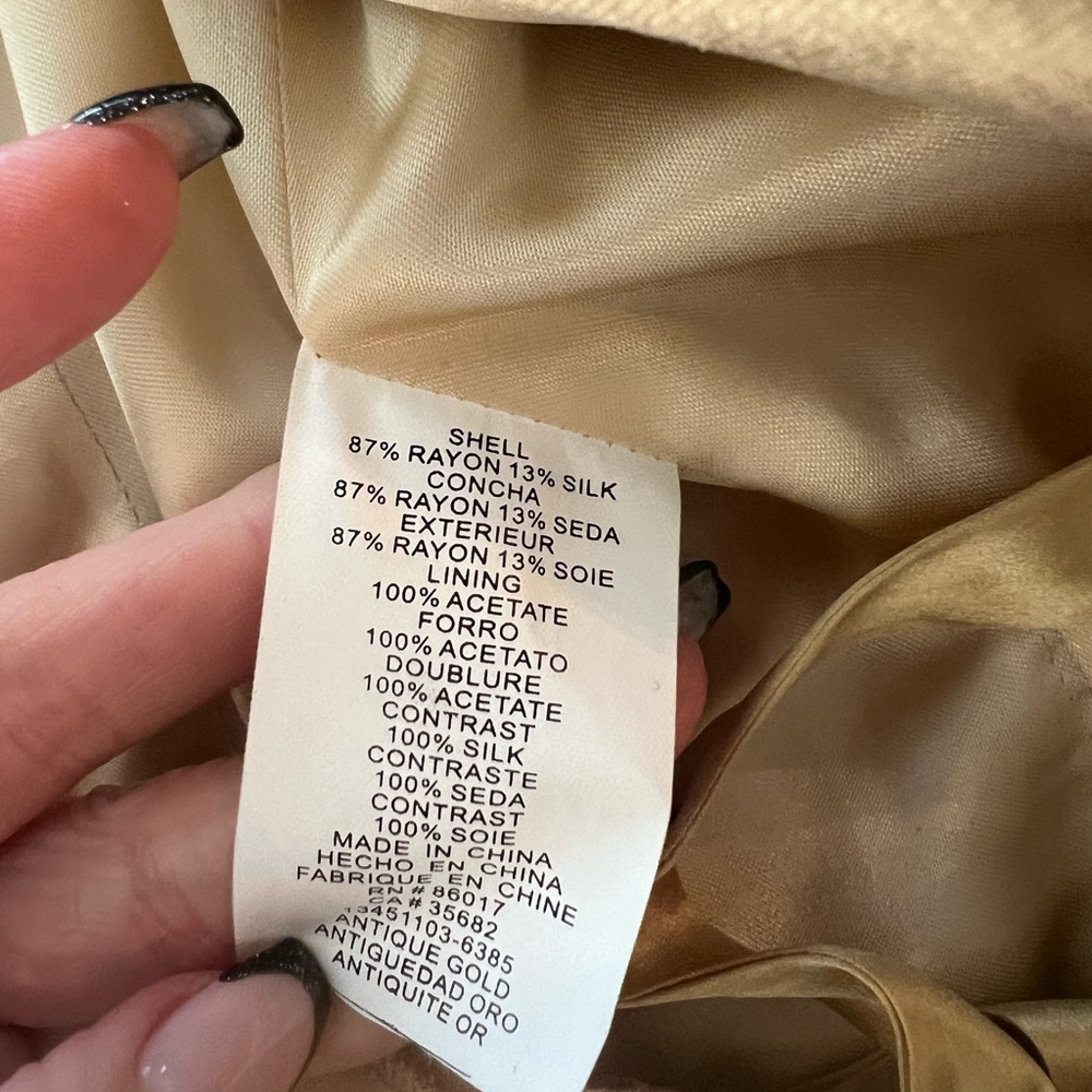 Bebe Vintage Gold Embellished Blazer Jacket. Size 2. - Picture 13 of 16